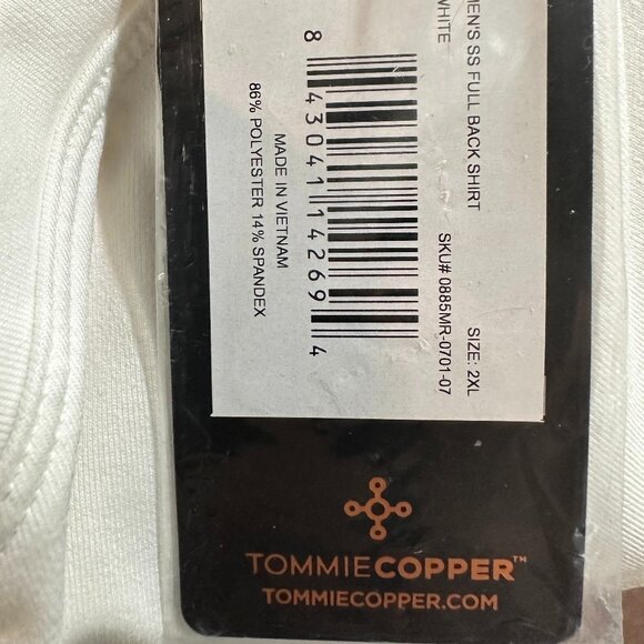 Tommie Copper Men's Short Sleeve Full Back Support Shirt - 2XL - Picture 7 of 9